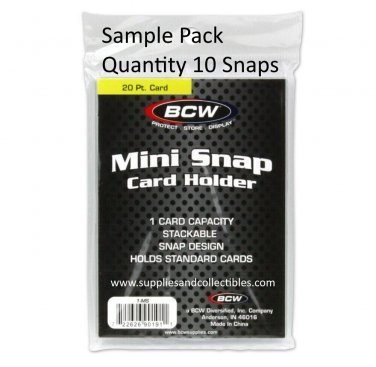 BCW Pro Mini Snap Trading Card Holder Ultra Clear Sample of 10 Standard Holders
