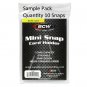 BCW Pro Mini Snap Trading Card Holder Ultra Clear Sample of 10 Standard Holders