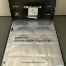 BCW 20 Pocket Pages Sample Pack for 2x2 Coin Flips, Slides, POGS, Coupon, Coins, in 3 Ring Binder