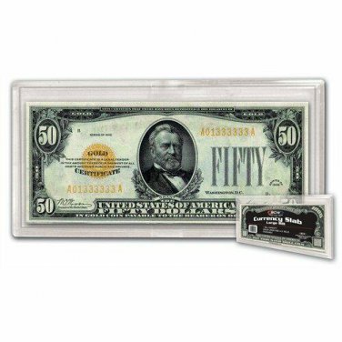 1 BCW Deluxe Currency Slab - Large Bill - Banknote Storage Holder Rigid