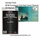 BCW European First Day Cover Postcard Sleeves Samples Trial Size