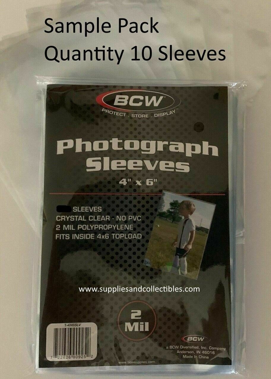 BCW 1-4X6SLV Bcw 4X6 Photo Sleeves