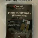 BCW PREMIUM Soft Photograph Sleeves 4x6 Sample of 10 Crystal Clear