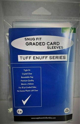 Tuff Enuff Resealable Graded Card Snug Fit Sleeve 50ct Bag