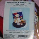 Snow Tubing  Felt Christmas Stocking