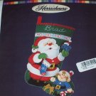Santa & Elf  Felt Christmas Stocking