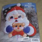 Santa And Bear Felt Stocking