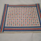 Plastic Canvas Hand Crafted Table Mat White, Blue, Red, Yellow (PL)