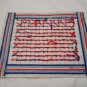 Plastic Canvas Hand Crafted Table Mat White, Blue, Red, Yellow (PL)