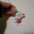 Piglet Christmas Ornament with Snowflakes- Winnie the Pooh Character