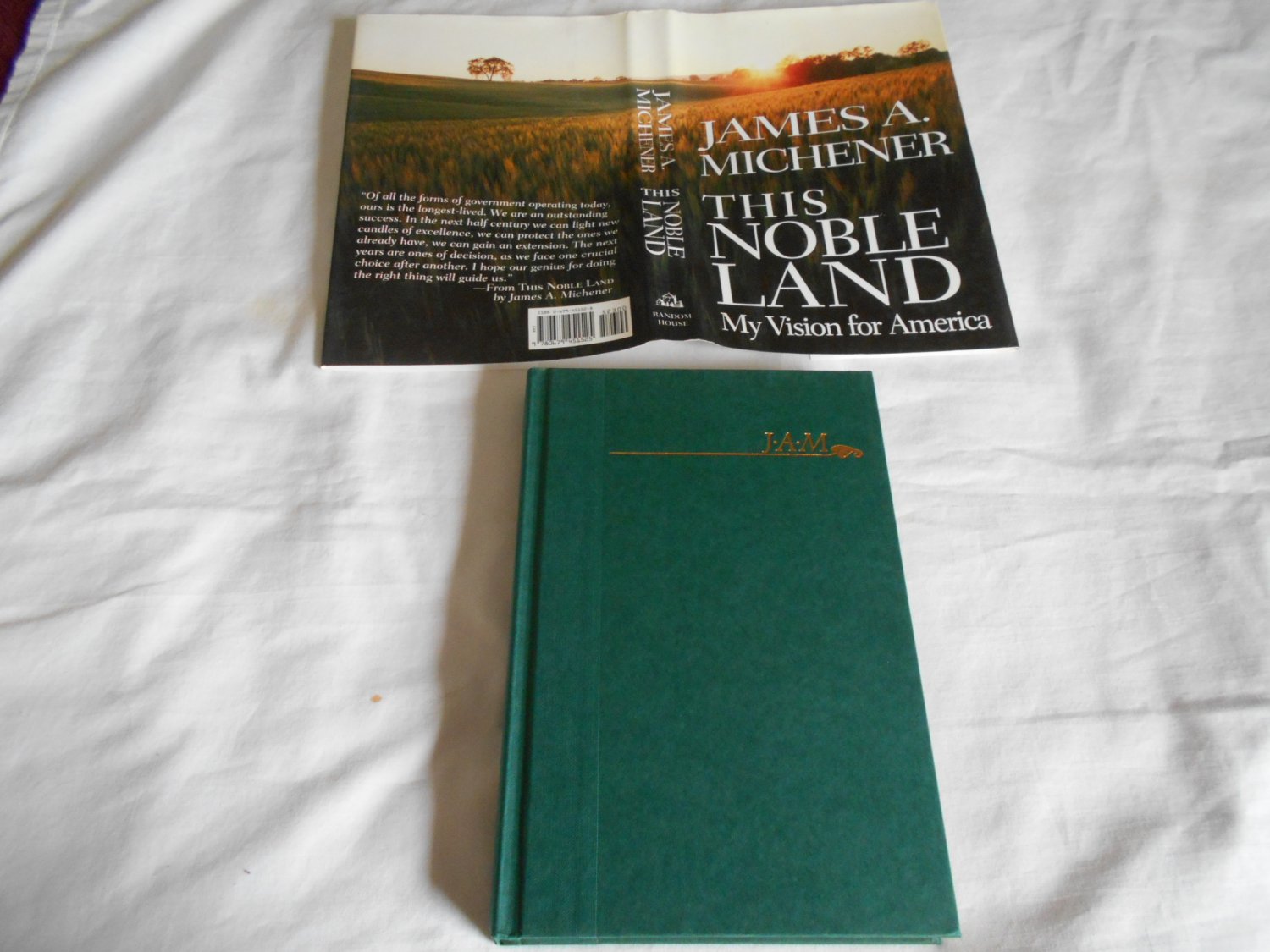 This Noble Land My Vision for America by James A. Michener (1996) (B15