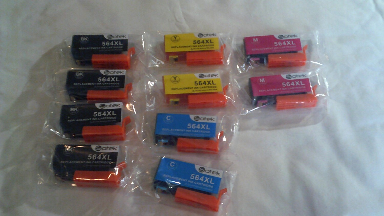 10 Unopened Remanufactured HP 564XL Ink Cartridges 4 Black, 2 Cyan, 2