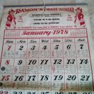 Ramon's Brownie Calendar Sager's I.G.A. Market Wardensville WV 1978 (GR3r2) 17 1/2" L x 11" W