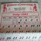 Ramon's Brownie Calendar Sager's I.G.A. Market Wardensville WV 1981 (GR3r2) 17 1/2" L x 11" W