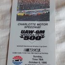 1996 Charlotte Motor Speedway UAW-GM 500 Ticket Stub (BD3)
