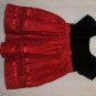 Black Red Dress Red bow Short Sleeve 3T NWOT