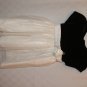 Black Cream Dress Sparkles-Glitter Short Sleeve NWOT