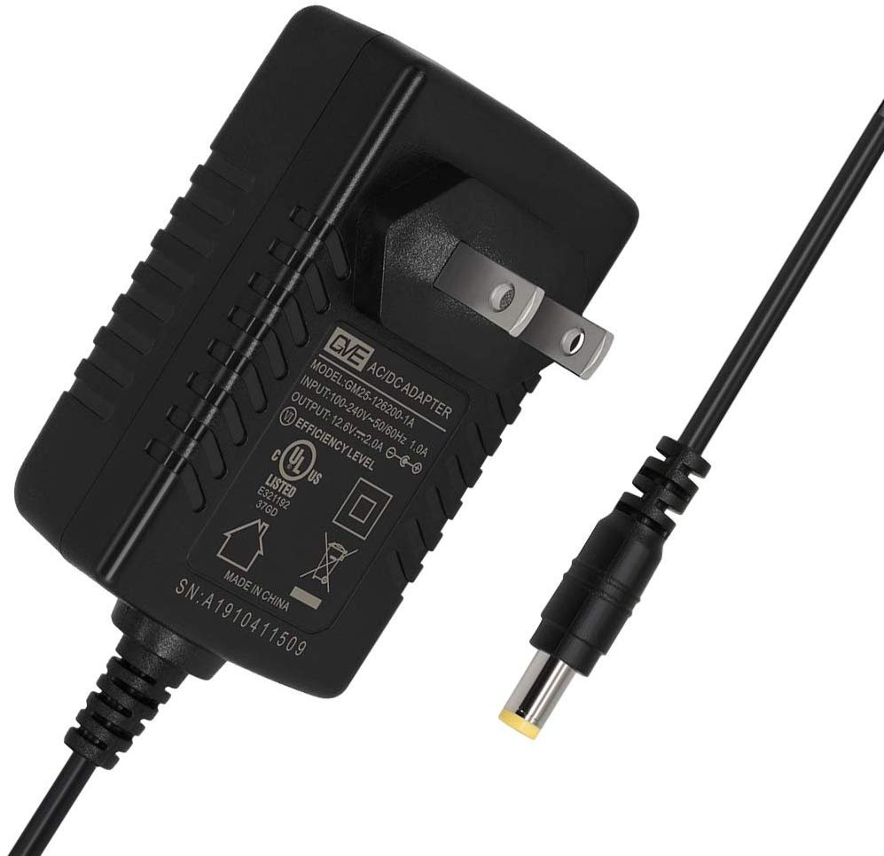 Qamkzzi AC/DC 12.6V/2A Lithium Battery Charger for 3S 12V Rechargeable Li-ion Battery Pack