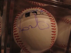Andy Marte Autographed non-official Baseball