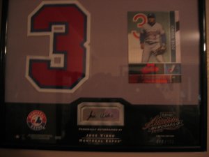 2002 PLAYOFF ABSOLUTE SIGNING BONUS Jose Vidro Autograph limited 88/150