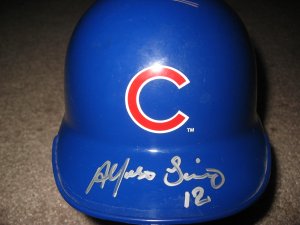 Alfonso Soriano Signed Cubs Mini Helmet (GAI)