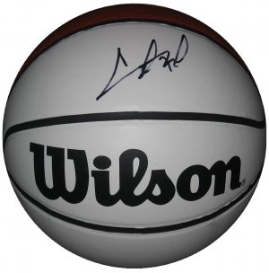 Chris Bosh SIgned Wilson's Full Size White Panel Basketball (GAI)
