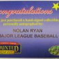 Nolan Ryan Signed Official Major League Baseball With 5714 K's Inscription (Mounted Memories)