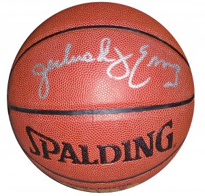 DR. J Julius Erving Signed Basketball (Mounted Memories)