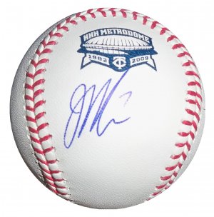 Joe Mauer Signed Official Final Season Baseball (GAI)