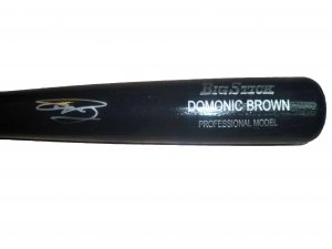 Domonic Brown Signed Rawlings Big Stick Bat (PSA Rookie Bat)