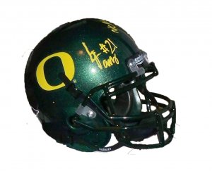 Lamichael James Signed Oregon Mini Helmet (JSA)