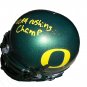 Lamichael James Signed Oregon Mini Helmet (JSA)