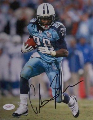 Chris Johnson Signed Titans 8x10 Photo(JSA)