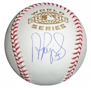 Albert Pujols Signed 06 World Series Baseball (Pujols & MLB COA)