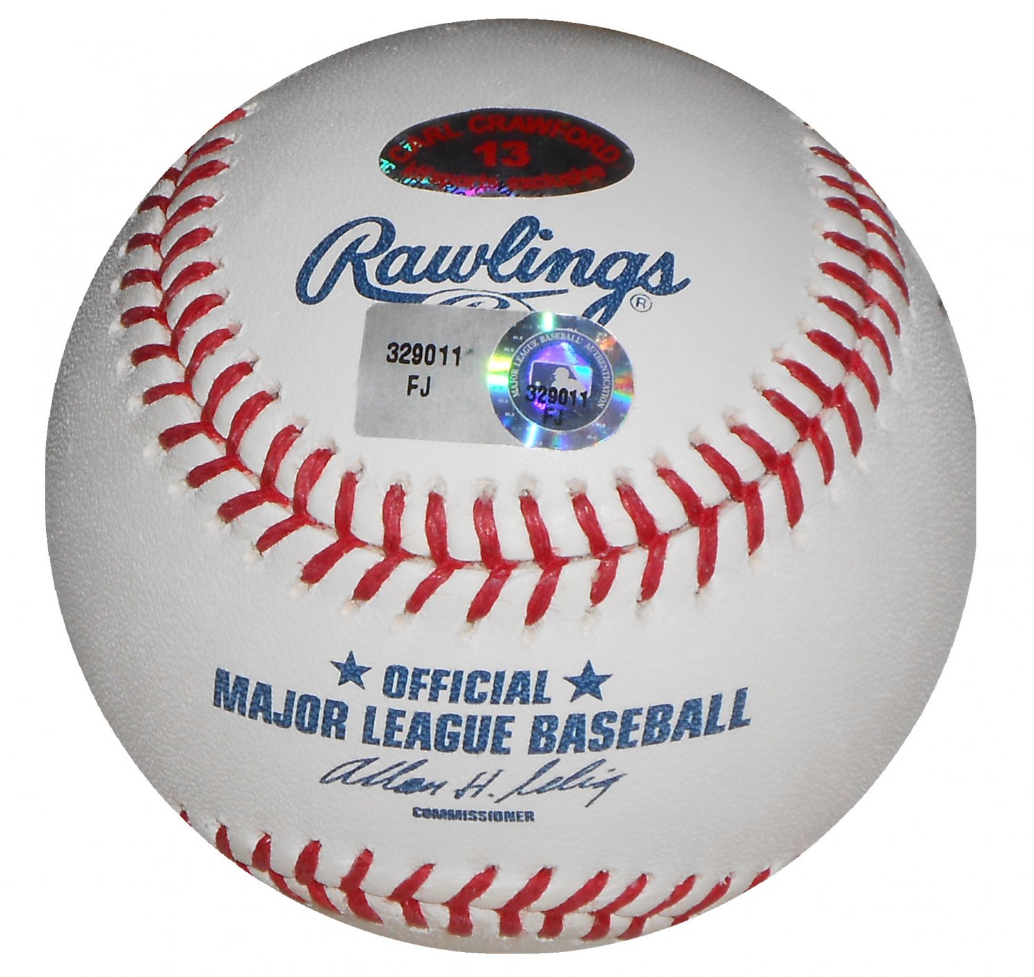 Carl Crawford Signed Official Major League Baseball (mlb Holo)