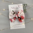 Rose 5" Bow with Alligator Clip - Raspberry Rose Spring Collection