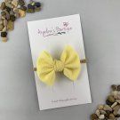 Banana 5" Bow with Nylon Headband - Pastel Spring Collection