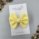 Banana 4" Bow with Clip - Pastel Spring Collection