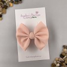 Pastel Pink 4" Bow with Clip - Pastel Spring Collection