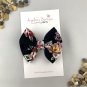 Navy Bloom 4" Bow with Clip - Pastel Spring Collection