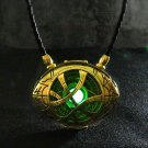 Dr Doctor Strange Eye of Agamotto Amulet Fluorescent Glow Pendant Necklace Prop Cosplay