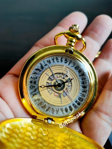 The Golden Compass His Dark Materials Lyra Alethiometer Pocket Watch Birthday Gift