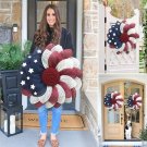 2023 USA Independence Day Floral Wreath July 4th Home Decor Door Wall Hanging Decoration Gift