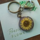 NEW Handmade Dried Flower Floral Art Pressed Flowers Pendant Keychain Key Ring Gift