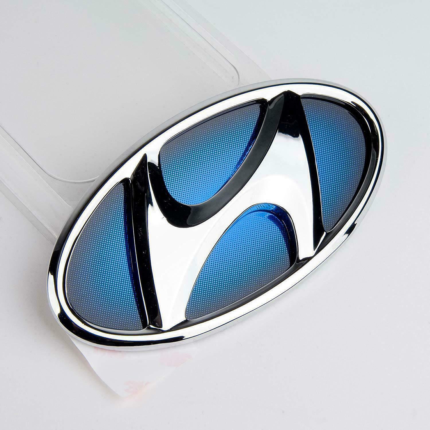 Hyundai Sonata Hybrid Chrome/Blue Trunk Emblem GENUINE OEM 86300 4R100