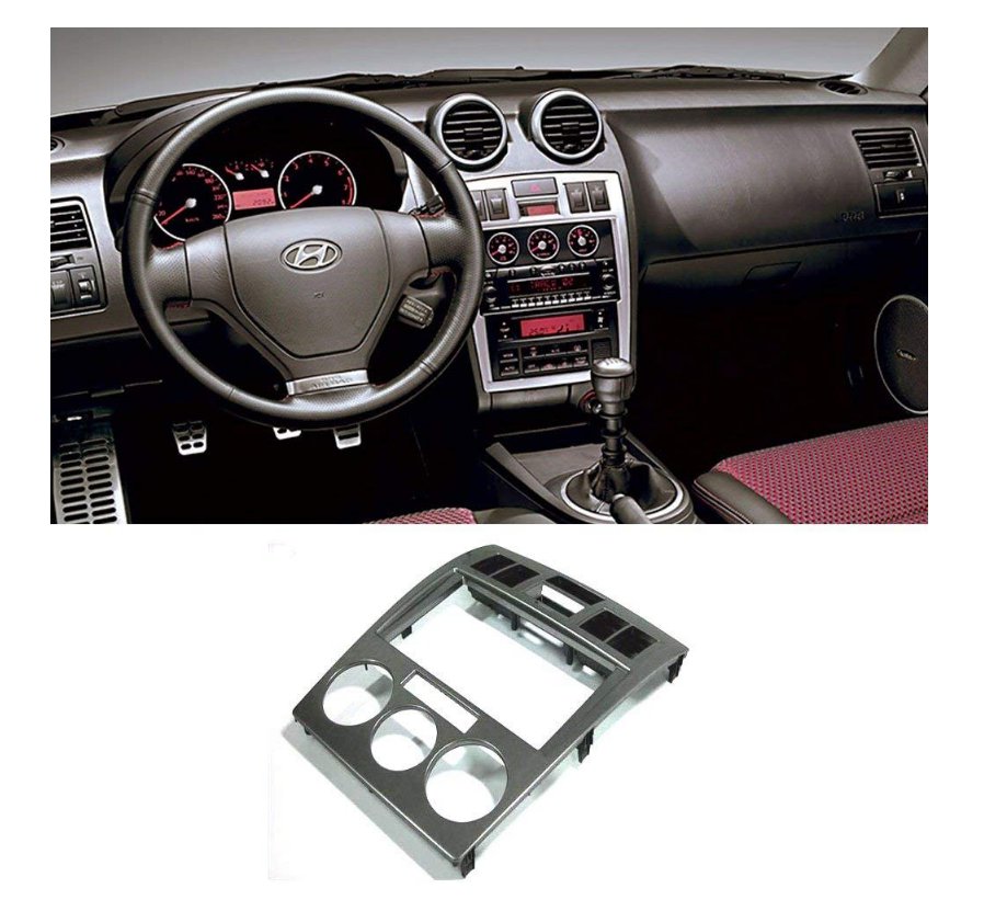 Center Fascia Panel Assy OF D/Silver for Hyundai 2001-04 Tiburon Coupe OEM Parts