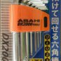 ASAHI 9PCS Ball Point End Hex L-Key Wrench Set Short AZS0910 1.5mm-10mm