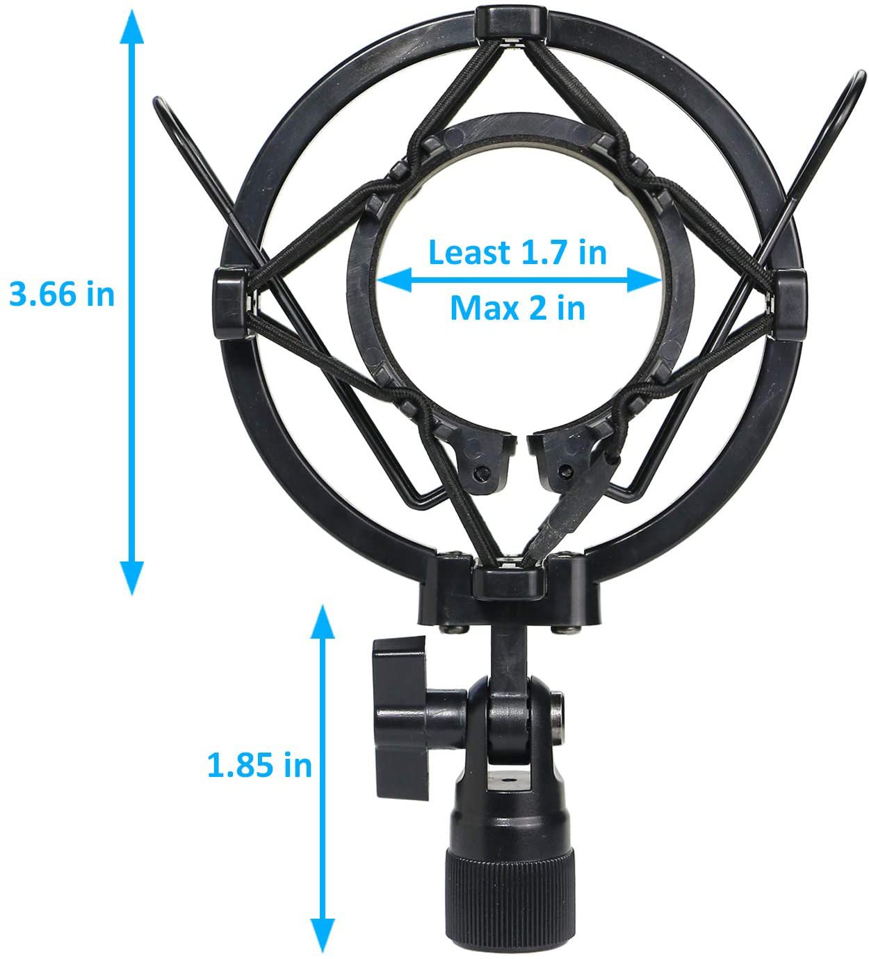 Black AT2020 Shock Mount Microphone Mounts Reduces Vibration Noise