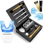Teeth Whitening Kit with LED Light - Snow Teeth Whitener Set with Charcoal Toothpaste and Brushes