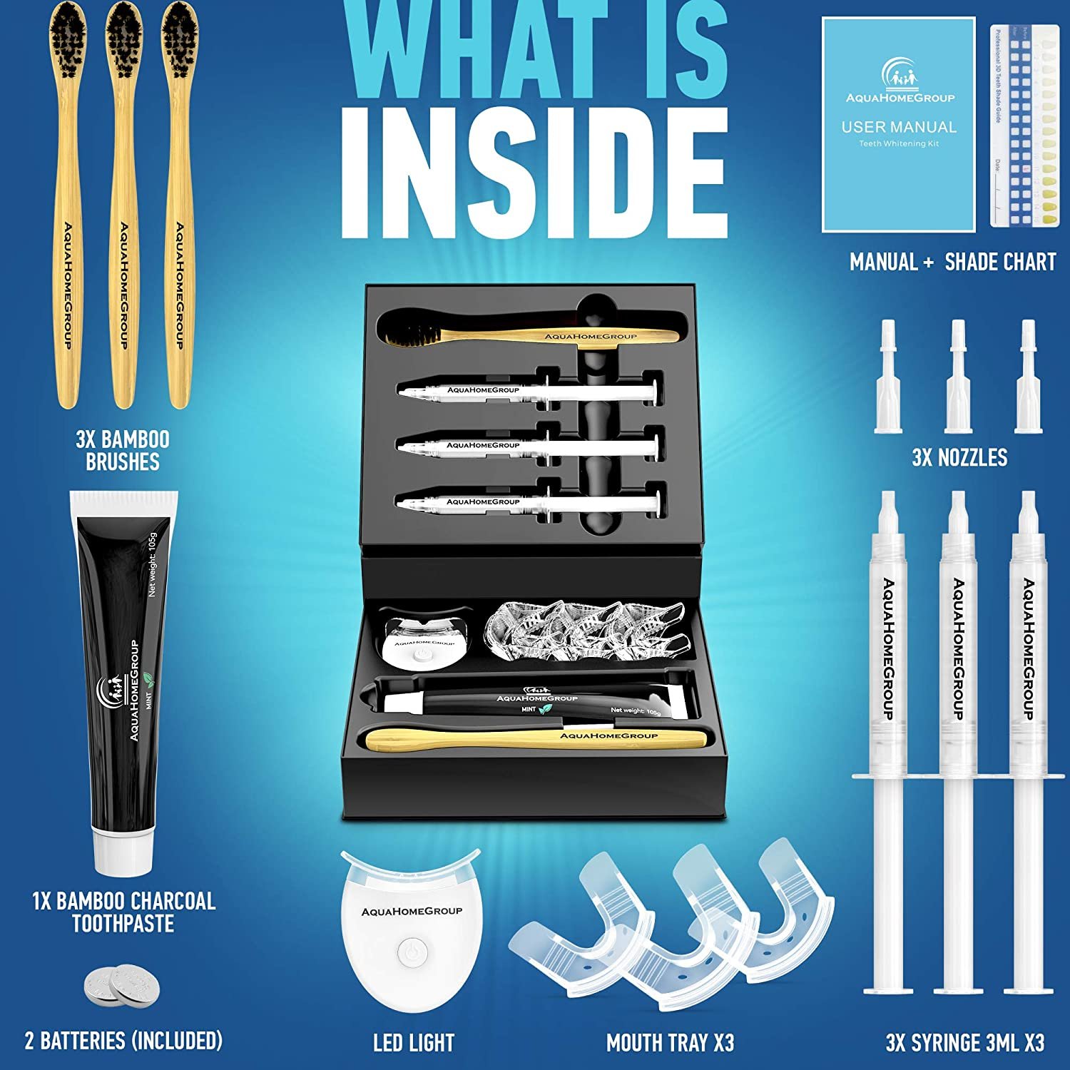 Teeth Whitening Kit with LED Light Snow Teeth Whitener Set with